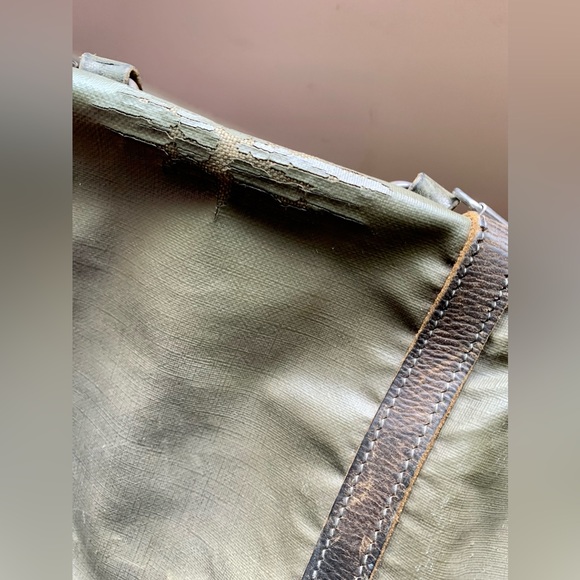 🔥HP🔥Vintage HIKING Back Pack with Leather Back and Shoulder Straps - Picture 12 of 15